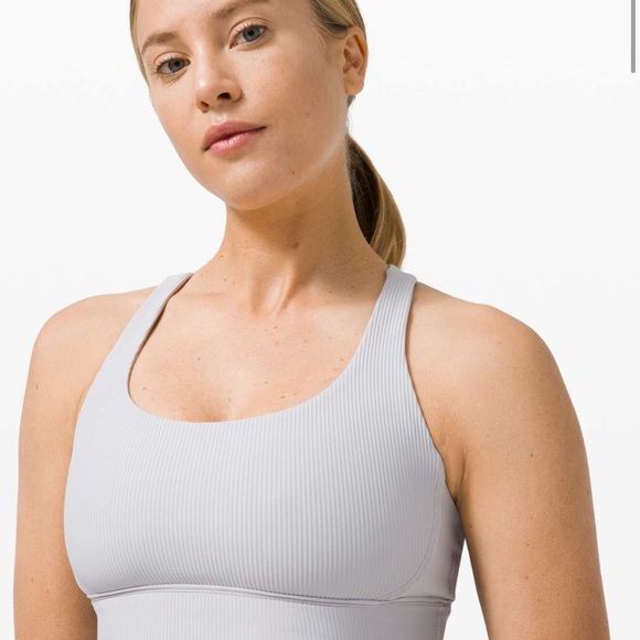 Lululemon 🍋 Energy Longline Bra Ribbed Luxtreme Size 6 - Picture 3 of 12